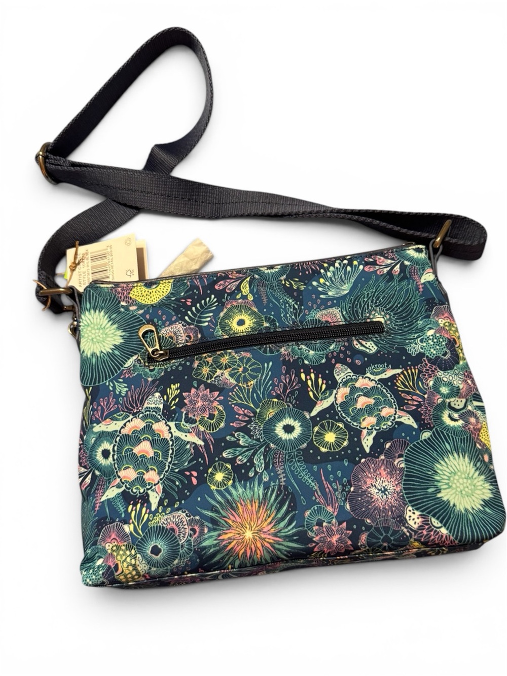 Sakroots Basic Crossbody Bag in Blue Seascape print - Picture 2 of 7